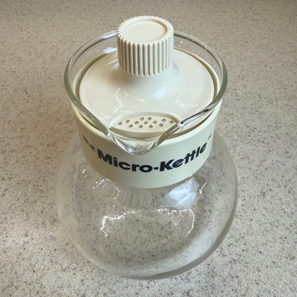 Vintage Gemco Micro-Kettle Heat‎ Resistant Glass Tea Pot & Sugar Pourer Set 6.5" - Picture 9 of 16